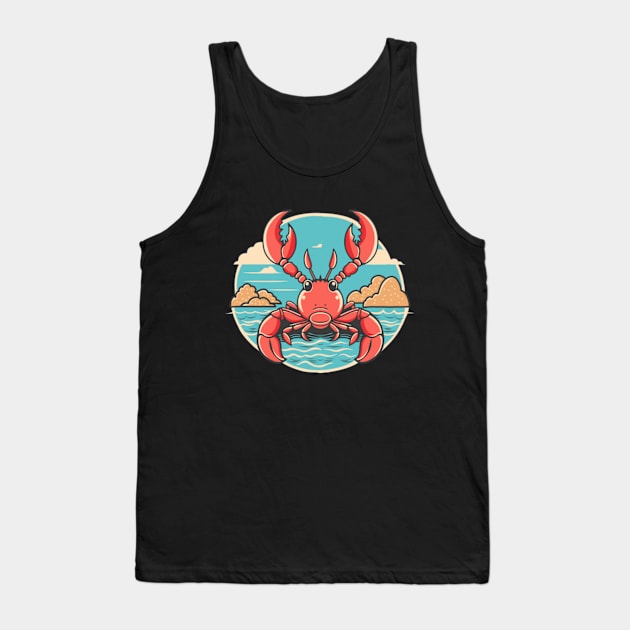 Lobster On Vacation Tank Top by milhad